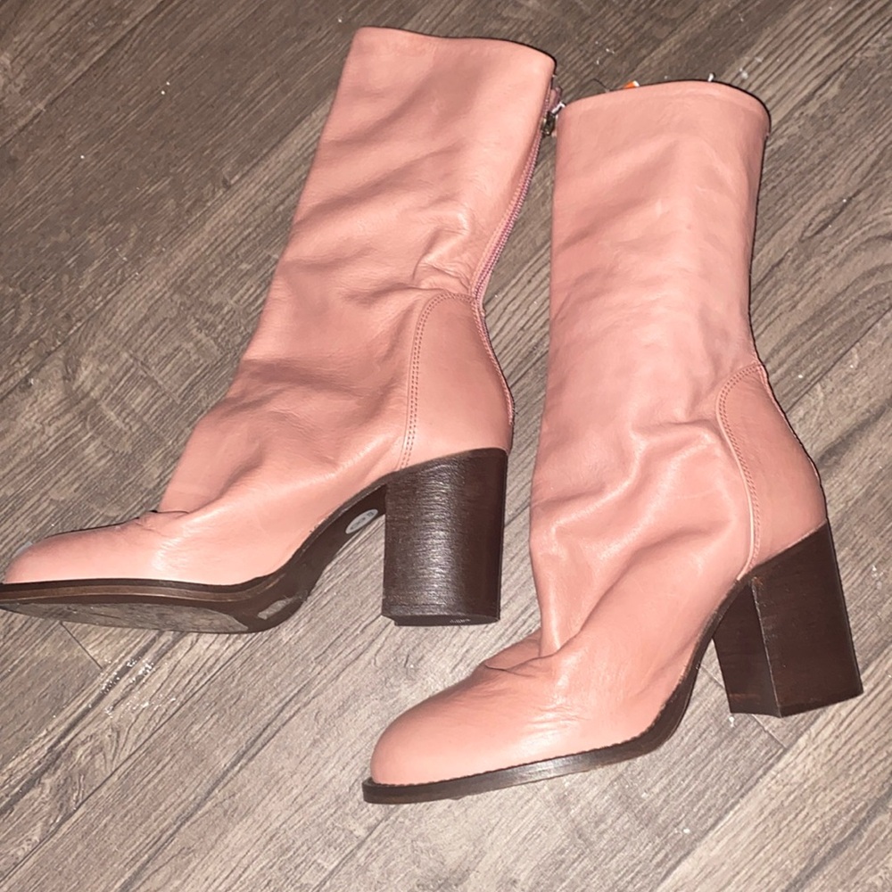 Free People Pink Heeled Boots - Picture 3 of 12